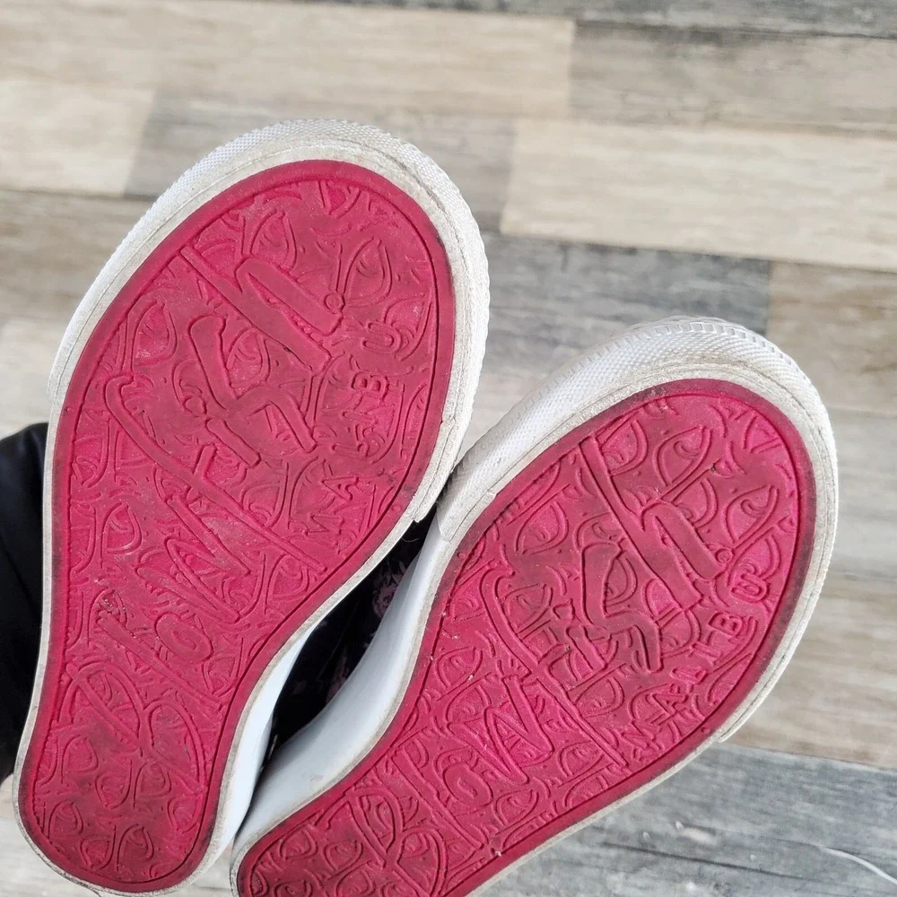 Blowfish Malibu Mamba-K Girls Shoes Sz 13 Black Retro Rose Platform Sneakers